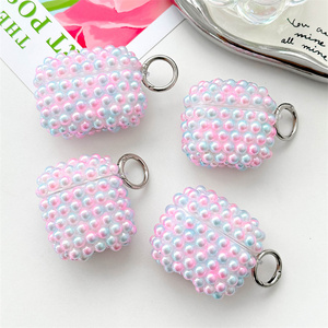 Funda para Auriculares con Degradado de Perlas Arcoíris para Apple Airpods 4 Pro 3 2, Cubierta de Auriculares con Diseño Láser IMD Colorido, Fundas DIY con Cuentas - Product Image 4