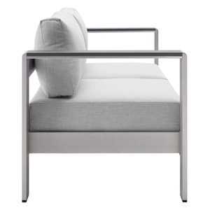 Sofá de Aluminio de Lujo Más Vendido, Muebles de Exterior <span class=keywords><strong>para</strong></span> Cafetería, Patio, Conjunto de Muebles de Sofá Modernos <span class=keywords><strong>para</strong></span> Exteriores - Product Image 3