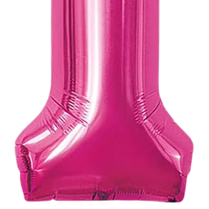 Partito amore fucsia 100cm lamina N1 numero globo palloncino festa di compleanno - Product Image 3