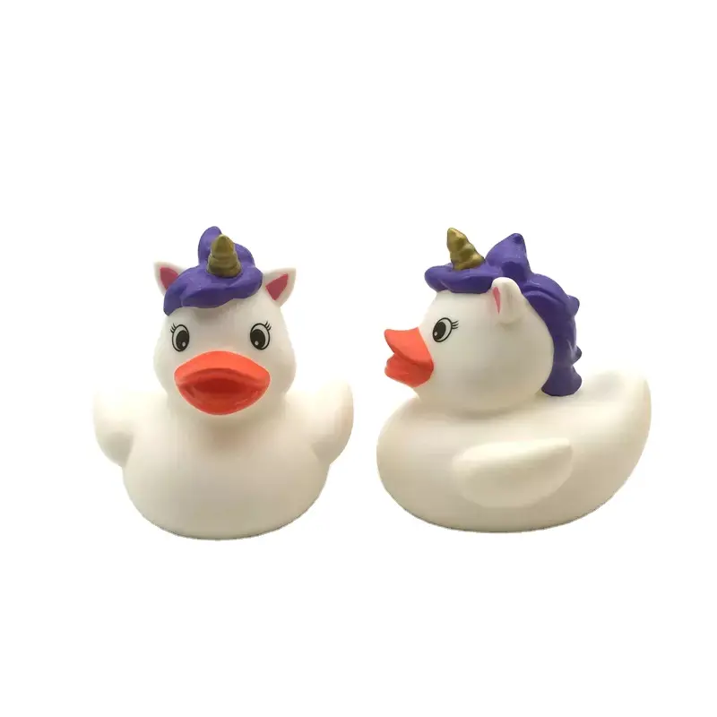 Wholesale Cheap Bulk Small Plastic Pvc Baby Unicorn Rubber Duck Squeaky Shower Bath Toys for Kids