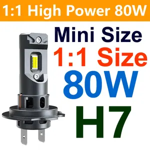 OEM 사용자 정의 고성능 A30 1:1 플러그 앤 플레이 80W H7 헤드라이트 Avto 램프 40W 자동차 LED 조명 2024 트렌드 최고 판매자 EU RU Ukr 한국