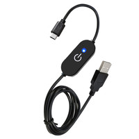 Câble de commutation USB vers USB C avec gradateur Contrôleur d'alimentation USB a mâle vers C mâle Veste en PVC pour téléphone portable Câble de commutation Type-C