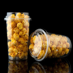 Tazas de palomitas de maíz de plástico desechables personalizadas, tazas de té de la leche de tamaño king, cubos de palomitas transparentes de PP gruesos, fabricantes - Product Image 4