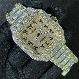 <span class=keywords><strong>Orologi</strong></span> Hip Hop con Movimento Automatico Completamente Tempestati di Diamanti Fatti a Mano con Moissanite - Product Image 4