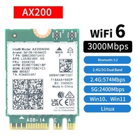 Tarjeta de Red Inalámbrica AX200NGW 3000M WIFI6 2.4G/5G Doble Banda M2 Gigabit Integrada 5.2 para China