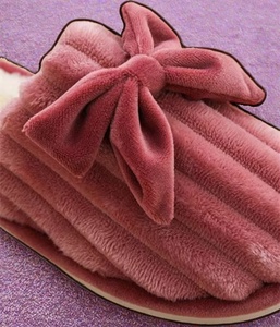 New Cotton Corduroy <b>Slippers</b> Autumn and Winter Warm Non-slip Indoor <b>Slippers</b> Cute Plush <b>Slippers</b> Home - Product Image 4