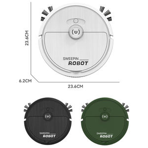 Aspirateur robot intelligent à faible bruit 3 en 1 Balayage Aspiration Nettoyage Robot de nettoyage Noir/Blanc/Vert - Product Image 5