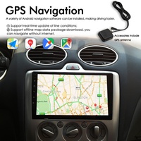 Autoradio 2DIN avec GPS intégré, CarPlay et Android Auto, écran tactile OLED, montage sur tableau de bord, compatible Ford Focus 2004-2011, garantie 1 an