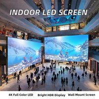 Écran d'affichage vidéo LED couleur pleine P2.5 d'intérieur 4K HDR10, taux de rafraîchissement 50,60 Hz, boîtier léger pour la publicité