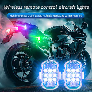 Lampu Peringatan Berkedip Strobo Pesawat Remote Control Nirkabel Warna RGB Lampu <span class=keywords><strong>Pilot</strong></span> Drone Pengisian Daya USB untuk Mobil Sepeda Motor - Product Image 3