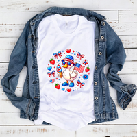 Transfert DTF personnalisé pour la fête de l'Indépendance, impression à chaud pour t-shirts et vêtements