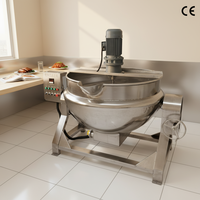 Marmite à agitation en acier inoxydable DongKe modèle SJK-04 (chauffage électrique/à la vapeur/gaz/à induction, contrôle PLC, nettoyage facile)