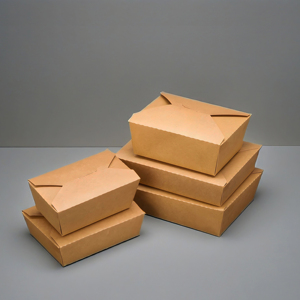 Caja de Papel Kraft para Envasado de Alimentos, Tamaño Grande de 1400 ml, para Comida para Llevar, Pasta, Ensalada, Almuerzo - Product Image 4
