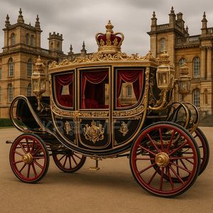 Decoración Navideña Real para Exteriores 2025 en Venta, Carruaje de Caballos Eléctrico de Princesa - Product Image 1