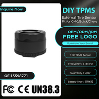 Capteur de pression des pneus externe TPMS 315 MHz DIY compatible avec Chevy Tahoe Impala Malibu Limited, GMC Terrain # 13598771