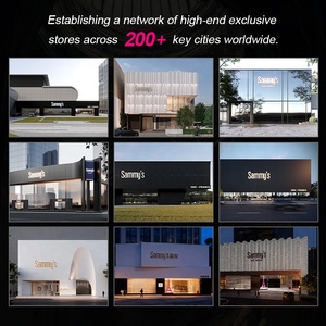 Meuble <span class=keywords><strong>TV</strong></span> contemporain en bois pour salon avec grande capacité de rangement et étagères réglables - Product Image 5