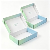Boîte d'emballage cadeau en carton ondulé écologique, recyclable, avec logo personnalisé imprimé, pour l'expédition et le courrier