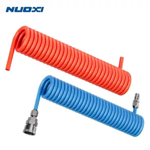 pu tube pneumatic compress rubber hose retractable compressed air hose reel 8MM 10MM 12MM trachea Spiral air