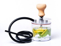 Ensemble de narguilé de luxe en acier inoxydable de nettoyage détachable dispositif de fumer en acrylique arabe givré accessoires en plastique pour café
