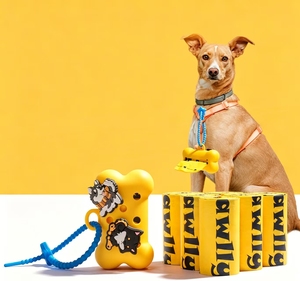Dog Waste Bag Silicone Storage Capsule Outdoor Use Thickened Version Portable Waste Pickup Bag Dog Walking - Product Image 1