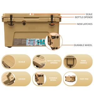 Atacado 20L 50L <span class=keywords><strong>70L</strong></span> 110L Unidade-uv Durável Isolado Hard Cooler Peito De Gelo Rotomolded Cooler <span class=keywords><strong>Box</strong></span> para Camping/Uso De Alimentos De Pesca - Product Image 4