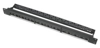 Panel Patch RJ45 Keystone Kosong Cat6 UTP Tanpa Pelindung 24 Port 1U 19 Inch untuk Rak dengan Back Bar