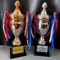Trophées portables personnalisés en métal pour football, basketball, musculation, avec médailles sportives et baguette en cristal de quartz