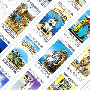 Jeu de <span class=keywords><strong>tarot</strong></span> Rider-Waite avec la roue de la fortune, 78 cartes classiques et guide explicatif - Product Image 2