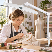 Lampe LED à pince ultra-lumineuse avec bras articulé réglable en métal pour bureau, lecture, travail, informatique, dessin technique et studio