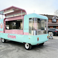 Camión de Comida Móvil para Helados, Remolque Personalizado de Comida Rápida, Camiones de Cerveza y Café, Carrito de Venta Ambulante Totalmente Equipado en Venta