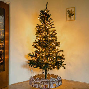 Collar para Árbol de Navidad con Luces LED de Casa de Jengibre, Base para Árbol de Navidad, Decoración Navideña para el Hogar, Marca LM, PVC - Product Image 3