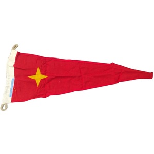 Bandera de Señalización Náutica 65x25cm Roja con Estrella Amarilla para Uso Marino - Product Image 1