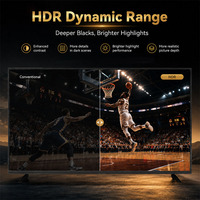 Televisor Inteligente de 32 a 98 Pulgadas 4K Ultra HD HDR Android WiFi LED con Control Remoto por Voz para Uso Doméstico y Hotelero