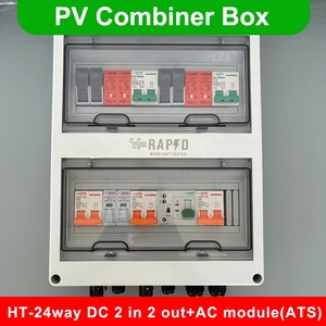 Boîtier de contrôle photovoltaïque extérieur étanche 24 voies avec commutation automatique double alimentation pour boîtier de combinaison solaire 2 entrées 2 sorties H24-2- - Product Image 2
