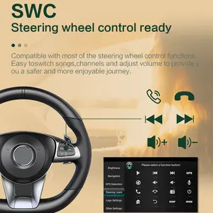 Alta Qualidade 9 polegada android Car Radio Monitor Touch Screen CarPlay rádio do carro Mirrorlink Stereo 2DIN GPS BT Wifi sistema de áudio do carro