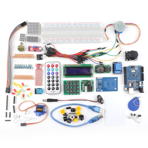 Kit Pemula Papan Pengembangan Terbaru untuk <span class=keywords><strong>Uno</strong></span> <span class=keywords><strong>R3</strong></span> Starter Kit yang kompatibel dengan <span class=keywords><strong>Arduino</strong></span> - Product Image 1