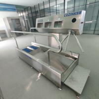 Puerta de Higiene Automática con Sensor, con Limpiador de Suelas y Área de Desinfección de Manos