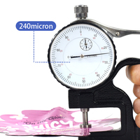 Pochette à bec verseur découpée sur mesure, finition brillante rose, avec bouchon, pour produits liquides de soins personnels, sacs en plastique Mylar