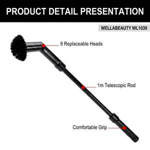 Brosse de nettoyage électrique sans fil multifonction 9-en-1 rechargeable, nettoyeur rotatif pour salle de bain, brosse électrique rotative pour sols de cuisine - Product Image 2