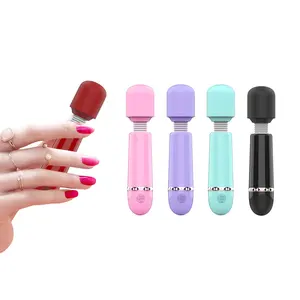 OEM ODM Tiny Waterproof 10 Vitesses Vibrant Sex Av Mini Wand Massager Vibrator pour Vagina Love Magic 4.65*1 Inch 10 Modes CN;GUA