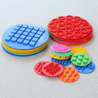 Nouveau jeu d'association Disques sensoriels Cercles Tapis sensoriel Stimulation tactile pour un jeu sensoriel apaisant
