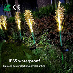 Extérieur solaire alimenté lumières fleur artificielle LED solaire Fiber optique éclairage lumineux décoration <span class=keywords><strong>de</strong></span> noël jardin pelouse lampe 12 97 - Product Image 2