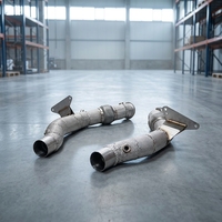 Tubo de Escape de Acero Inoxidable SDO para Ferrari 488 3.9T V8 2015-2019, Kit de Tubo Crudo Soldado TIG de Alto Rendimiento y Alta Temperatura
