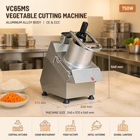 Machines de transformation des fruits et légumes en acier inoxydable 750W avec lames de découpe, de râpage et de hachage pour cuisines
