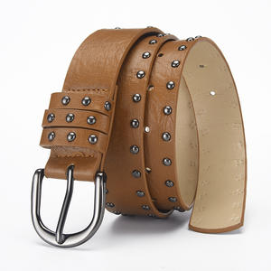 Cinturón Casual para Mujer Tiyo Estilo Punk con Tachuelas de Cuero PU y Hebilla de Aleación con Anillo en D de 3.5cm de Ancho, Varios Colores, 107cm - Product Image 5