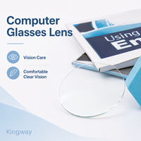Lunettes d'ordinateur à verres transparents en résine HMC UV420 1.56 avec protection contre la lumière bleue, vision simple pour le confort oculaire et la protection de la vue