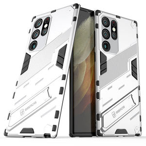 Double 2 in Phone Case Kickstand Shockproof Soft Plastic Hard PC Case Pour Samsung Galaxy S22 Ultra <span class=keywords><strong>S22Pro</strong></span> M52 5G - Product Image 3