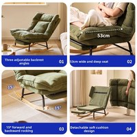 Fauteuil à bascule pivotant moderne et durable, design confortable et doux, multifonctionnel, écologique, léger, pour appartement et hôtel