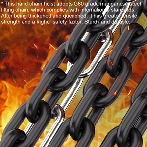 รอกโซ่แบบกำหนดเองพร้อมเบรกแบบสองขา รอกโซ่แบบมีมือจับ รับน้ำหนัก 2 ตัน ราคา - Product Image 5