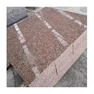 도매 중국 메이플 레드 화강암 천연 대리석 돌 바닥 계단 광택 된 화염 화강암 슬래브 사용자 정의